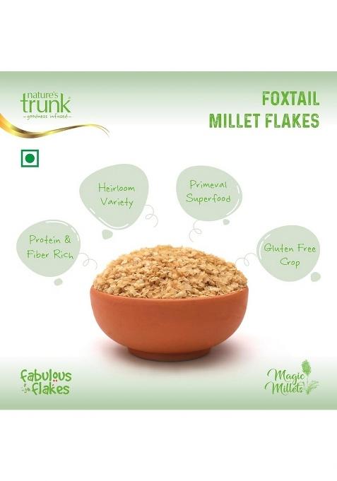 Nature'S Trunk Foxtail Millet Flakes | 800 G | Kangani | Korralu | High-Fiber Breakfast Cereal | Supports Digestion | Weight Management | Rich In Protein & Calcium | Breakfast Flakes