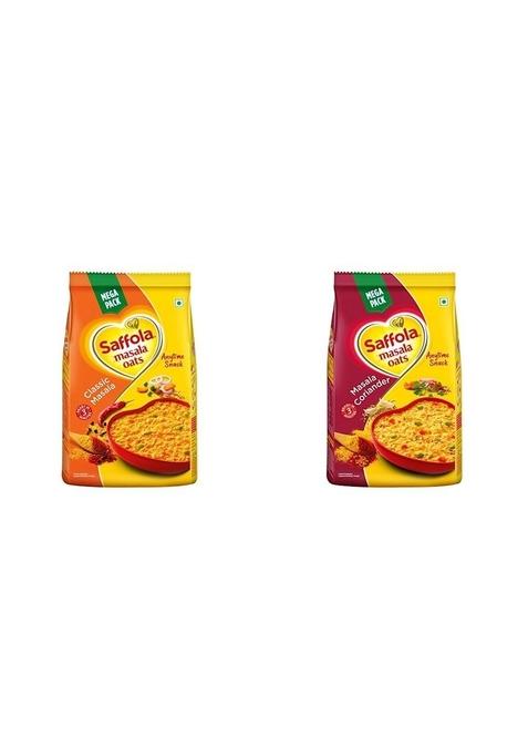Saffola Masala Oats Classic Masala - 500 Gm And Masala & Coriander - 500 Gm
