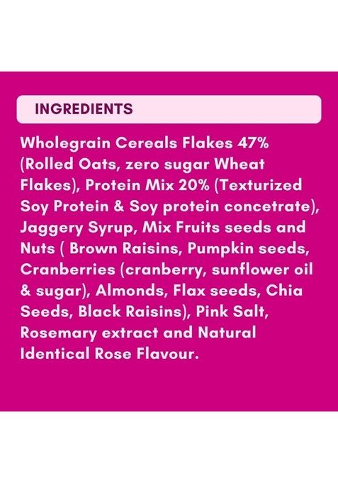 Sensoriom Mighty Mommy High Protein Muesli For Women 50G (Pack Of 4) | Meal Replacement For Weight Loss | Rose Flavor, Fruit N Nuts | 16% Protein With Omega-3 Fats & Dietary Fiber