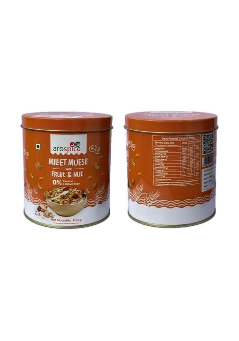 Arospice Millet Muesli With Fruit And Nuts - 200G I Zero Trans Fat I Zero Trans Fat I High In Dietary Fibre