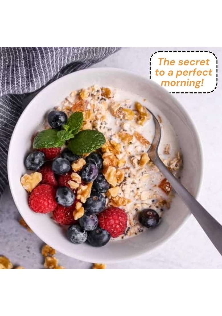 Monkey Bar Morning Muesli - Classic - No Added Sugar | 700G | With Probiotics | Healthy Breakfast Cereal | Granola | Supersaver Pack - Indya
