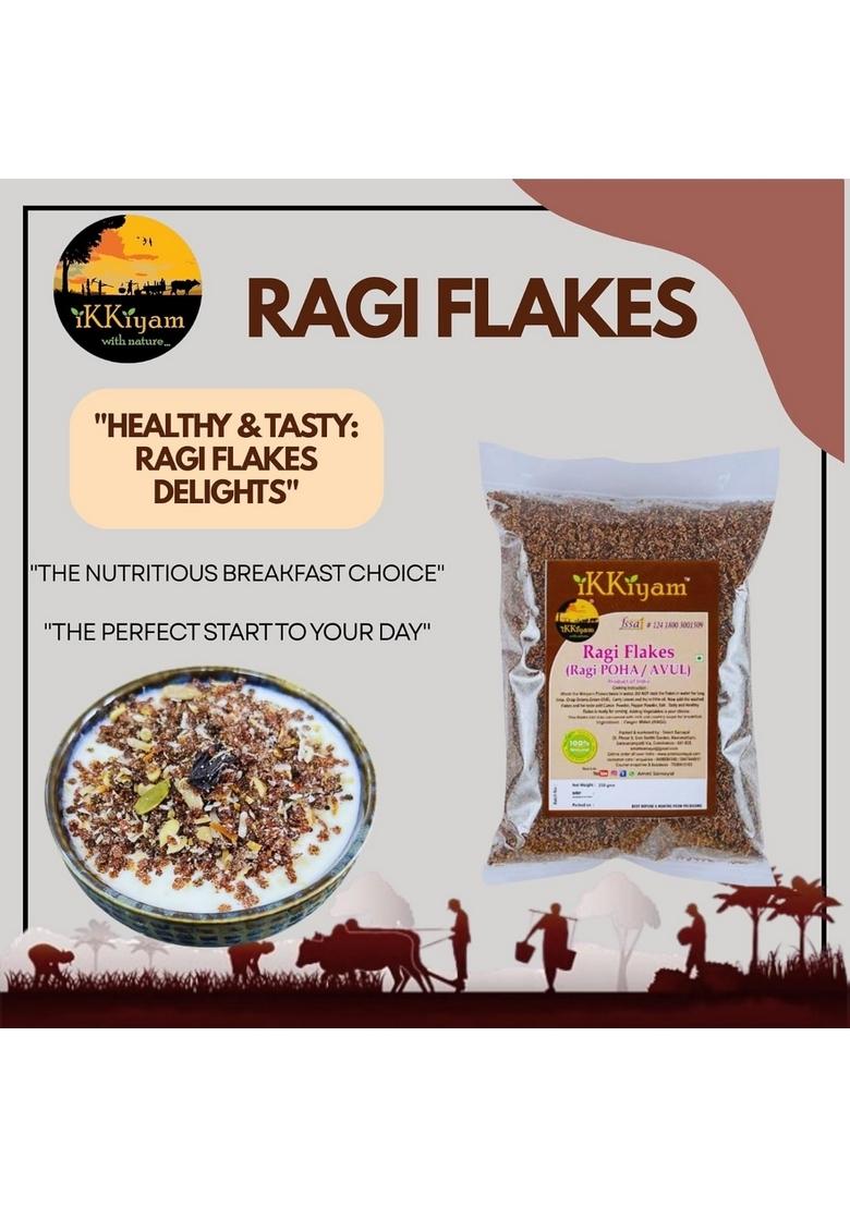 Ikkiyam Combo Of Bajra Jowar Ragi Flakes And Multi Millet Granola Cereal Flakes Nuts And Sugar Free Pack Of 4 250G Each Gluten-Free Best Breakfast For Healthy Day Start No Preservatives 100 Percent Natural Grains For Kids And Adults