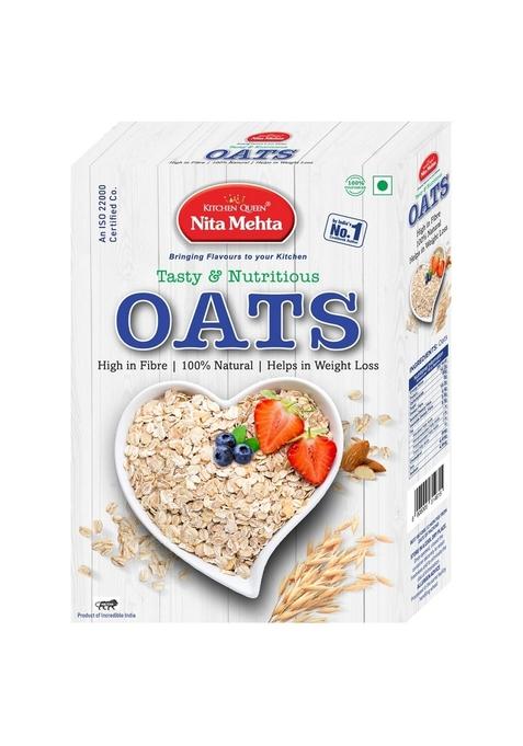 Kitchen Queen Nita Mehta Tasty And Nutritious Oats 200G | High In Fiber | 100% Natural | Helps In Weight Loss Box (Oats, 200G | Pack Of 1)