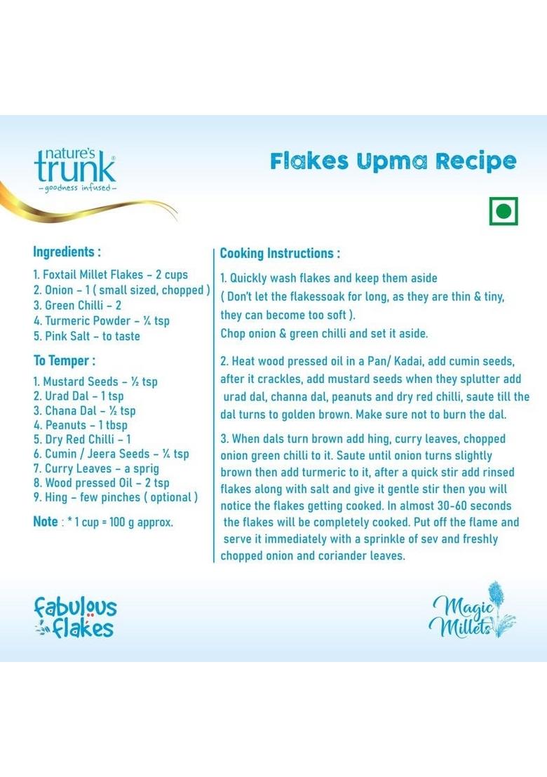 Nature'S Trunk Kodo Millet Flakes 800Gm | Arikelu/Varagu Aval Healthy Breakfast Cereal | Quick Cook Grain For Breakfast (Pack Of 1)