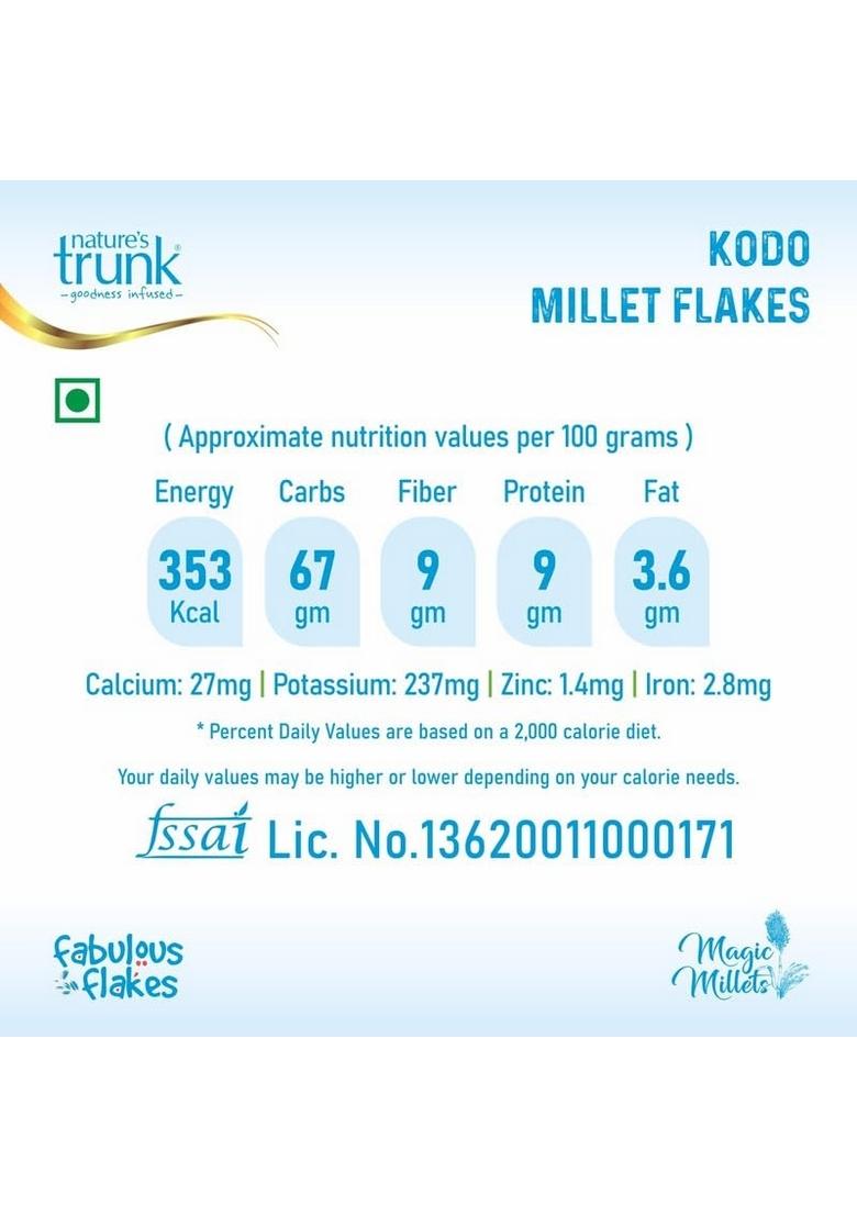 Nature'S Trunk Kodo Millet Flakes 800Gm | Arikelu/Varagu Aval Healthy Breakfast Cereal | Quick Cook Grain For Breakfast (Pack Of 1)