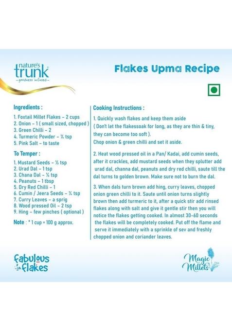 Nature'S Trunk Kodo Millet Flakes 800Gm | Arikelu/Varagu Aval Healthy Breakfast Cereal | Quick Cook Grain For Breakfast (Pack Of 1)