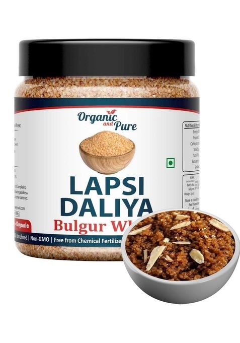 Organic And Pure Lapsi Dalia Wheat, Lapsi, Lapsi Rava, Lapsi Daliya, Lapsi Rava Small, Fada Lapsi, Lapsi Rawa Dalia, Broken Wheat Lapsi (Jar Pack) 200G