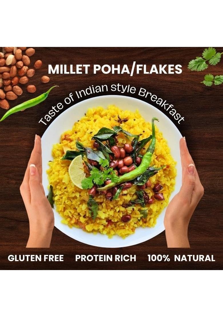 Golden Millets Little Millet Flakes | Healthy Millet Flakes | Millet Flakes Gluten-Free | No Preservative | High Calcium&High Fibre 500Gm