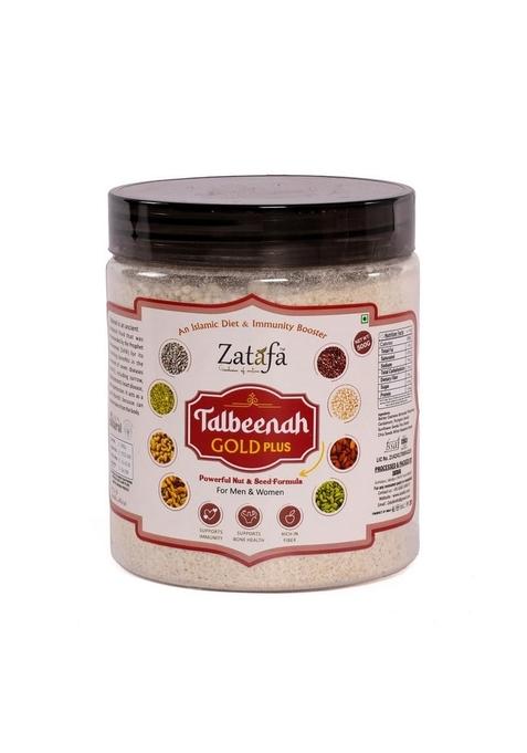 Zatafa Talbina Gold With Dry Fruits & 5 Super Seeds | Healthy Breakfast Cereal | Barley Dry Fruits Mix | Talbina/Talbeena Sunnah Food | Nutrient-Rich, Natural & Delicious Breakfast Option - 500G