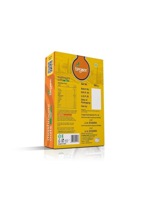 Tiryanc Natural Mashroomi Oats | Tasty, Anytime Snack | Ready In 3 Mins | No Maida, No Added Preservatives | Oats Helps Manage Weight | Nutritious Breakfast Cereals (500G)