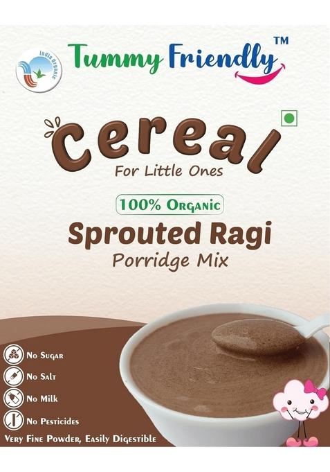 Tummyfriendly Foods Certified Organic Sprouted Ragi Powder For Babies, Kids. Rich In Calcium, Iron, Fibre & Micro-Nutrients. Sprouted Ragi For Baby. Sari Nachani Satva. No Sugar, No Salt, No Milk, No Chemicals, No Pesticides. 6 Month Baby Food. Baby Cerea