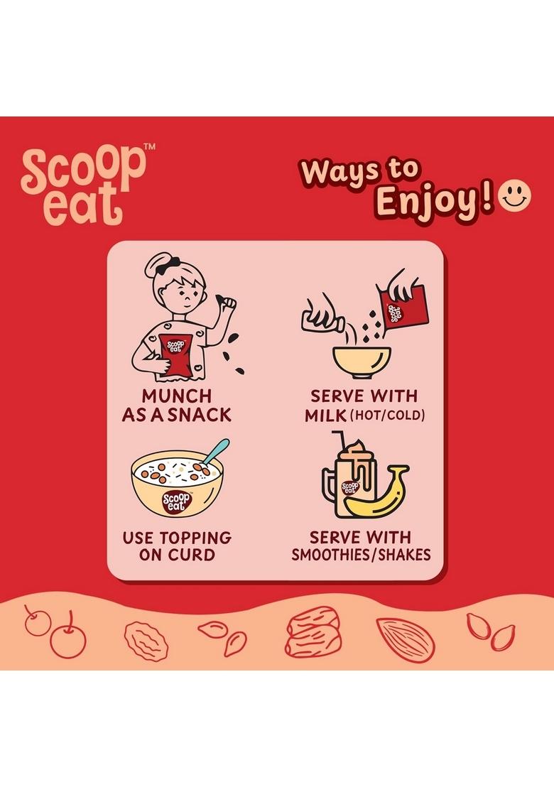 Scoopeat Multigrain Muesli | High Fiber Breakfast Cereal With Rolled Oats, Millets (Ragi & Jowar), Brown Rice Flakes, Almonds, Seeds, Cranberry & Raisins | No Refined Sugar, Preservatives Or Artificial Additives (750G)