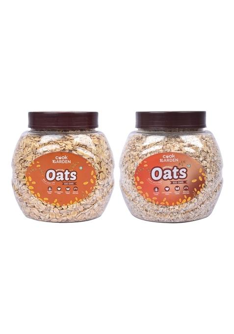 Cookgarden Rolled & Instant Oats Combo 500G X2 | Protein Rich Breakfast | Gluten Free Oats | Diet Food | 100% Wholegrain