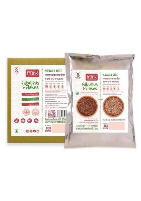 Nature'S Trunk Navara Red Rice Flakes 800Gm | Healthy Breakfast, Good For Digestion, Traditional Red Rice (Pack Of 1)