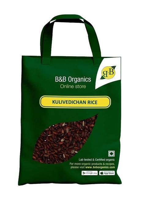 B&B Organics Red Rice (Kulivedichan), 5 Kg/Traditional Rice/Red Rice