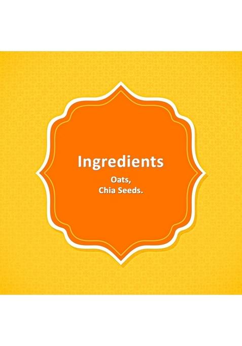 Tiryanc Natural Oats With Chia Seeds | Tasty, Anytime Snack | Ready In 3 Mins | No Maida, No Added Preservatives | Oats Helps Manage Weight | Nutritious Breakfast Cereals (500G)