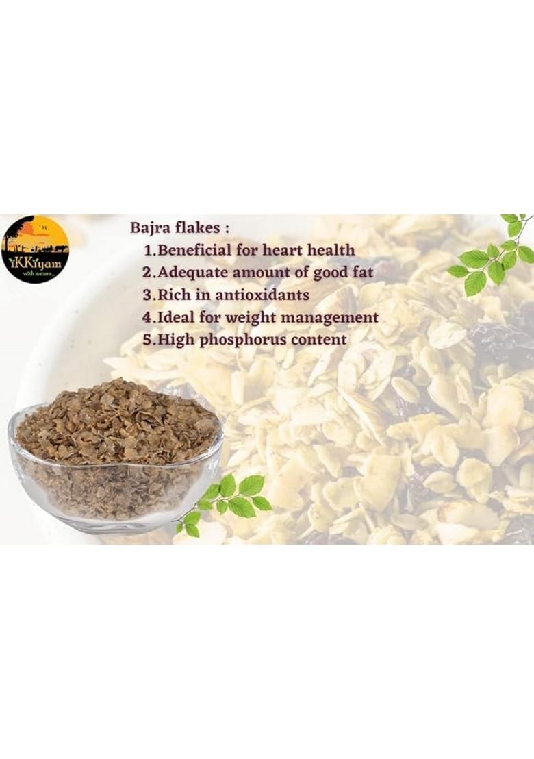 Ikkiyam Combo Of Ragi Aval Puttu, Bajra (Miracle Millet) And Wheat Flakes Avul, 3 Pack 250G Each, Gluten Free, Premium Organic, High Fibre South Indian Breakfast