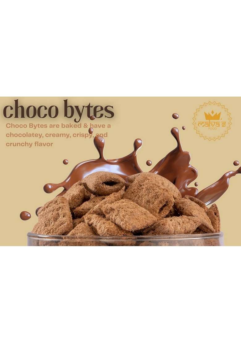Malvas Food Choco Bytes 200 Gm Chocos Fills 200G, Chocolaty, Anytime Snack, Choco Pockets | Classic Chocolate Filled Wafers | 100% Eggless - Indya