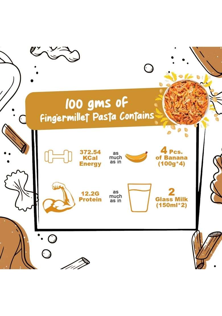 Cookgarden No Added Sugar Muesli 400G & Finger Millet/Ragi Pasta 300G | Healthy Protein Food & Breakfast Cereal - Indya