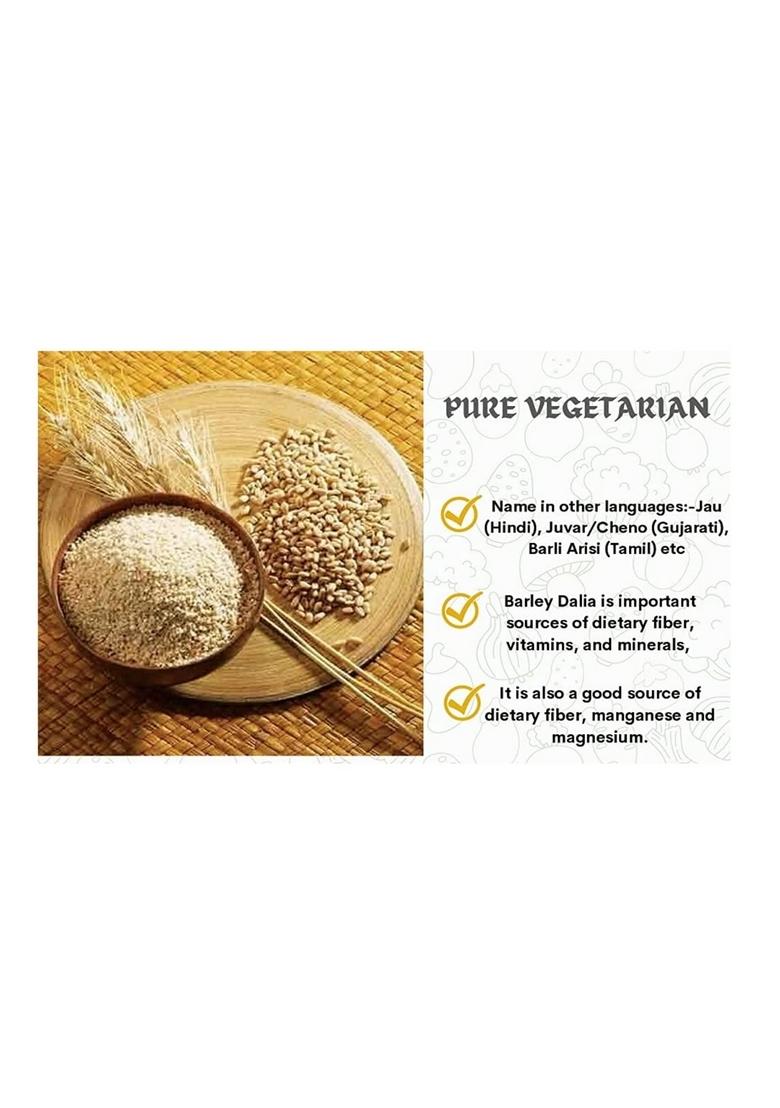 Ghotaram Natural Fresh Barley Porridge Jau Ka Dalia Daliya|Broken Pearl Barley|Jau Daliya|No Additives Or Preservatives|100% Natural|Nutritious Food For Strength & Fitness|Rajasthani Guli Rabdi-480G