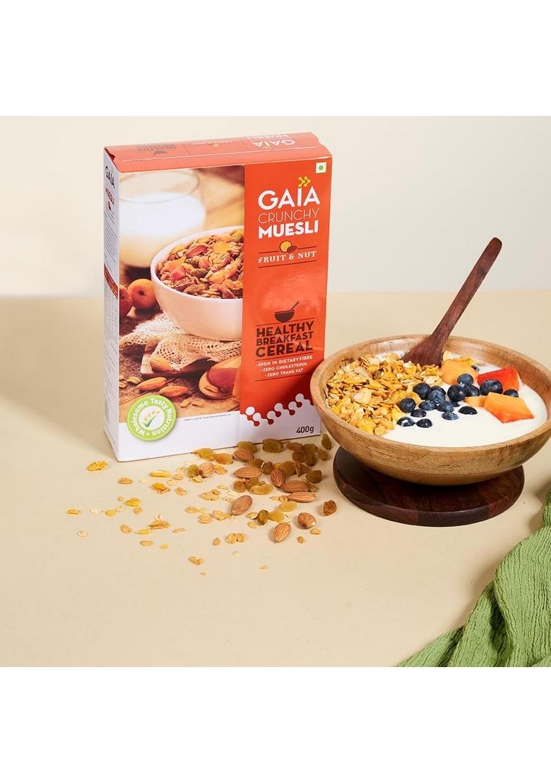 Gaia Crunchy Fruit And Nut Muesli 400G Box