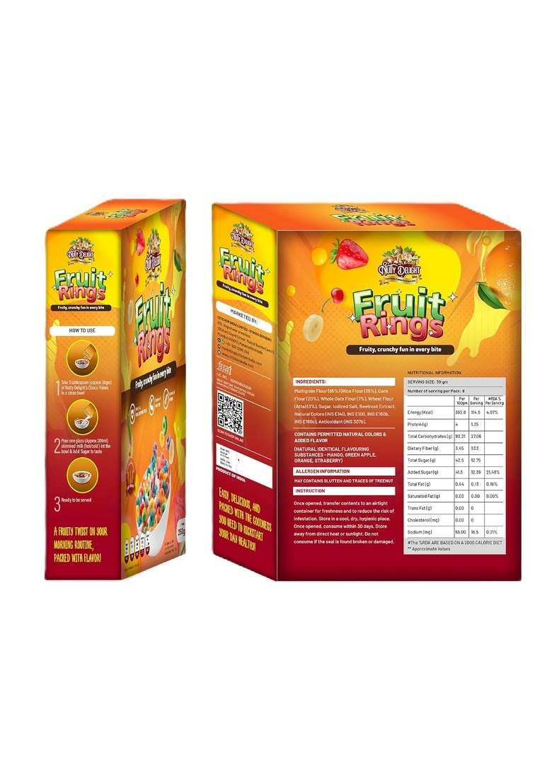 Nutty Delight Fruit Loops 250 Gm - Indya