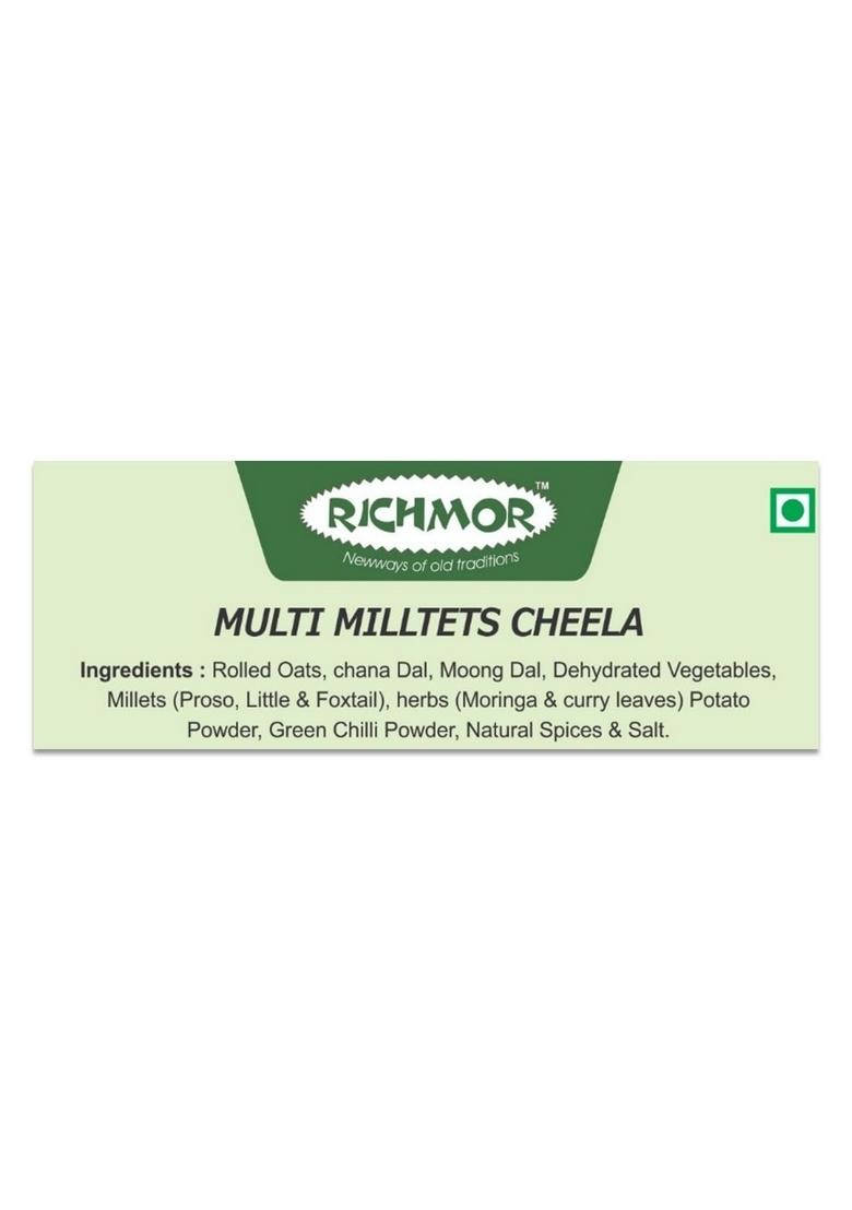 Richmor Protein Multi Millet Chilla Mix | Plant Based | Nutritious | High Fiber | No Palm Oil | No Trans-Fat | Ready To Cook | Quick And Healthy Food | High Protein Premix-200G Each Pack (Pack Of 5)