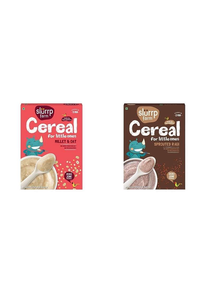 Slurrp Farm Porridge Millet And Oats Powder 250 G Sprouted Ragi | 250G - Indya