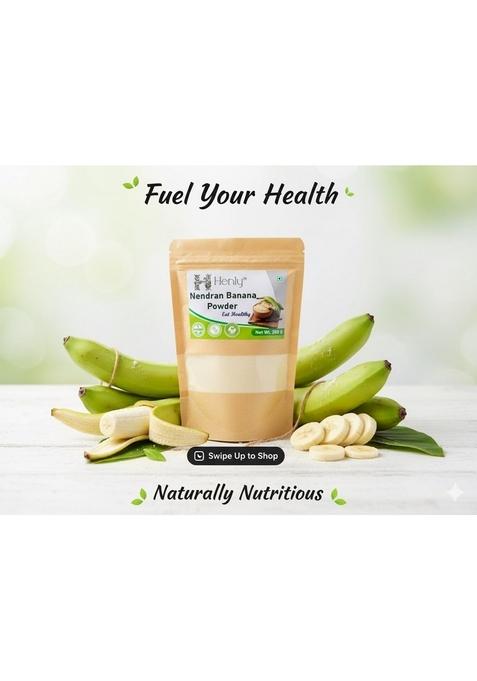 Henly Raw Banana Flour 100% Natural, Gluten-Free, Vegan | High In Resistant Starch, Maintains Cholesterol & Blood Sugar | Perfect For Baking, Thickening, Smoothies, Pancakes 200G, Eat Healthy