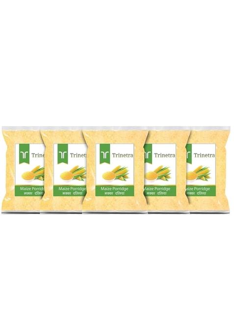 Trinetra Makka Daliya | High-Fiber Corn Cereal For Energy & Vitamin B12 | 2.5Kg (5 X 500G)