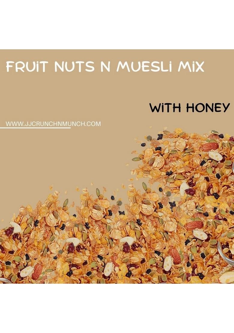 J J Crunch N Munch Muesli 21% Fruit, Nut & Seeds Millet & More (Each 250G) 5 Grains | Cereals For Breakfast Rich In Wholegrain, Crunchy Multigrain Protein, Source Of Fibre (Pack Of 2)