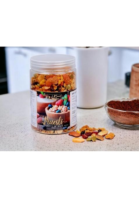 J J Crunch N Munch Muesli 21% Fruit, Nut & Seeds Millet & More (Each 250G) 5 Grains | Cereals For Breakfast Rich In Wholegrain, Crunchy Multigrain Protein, Source Of Fibre (Pack Of 2)