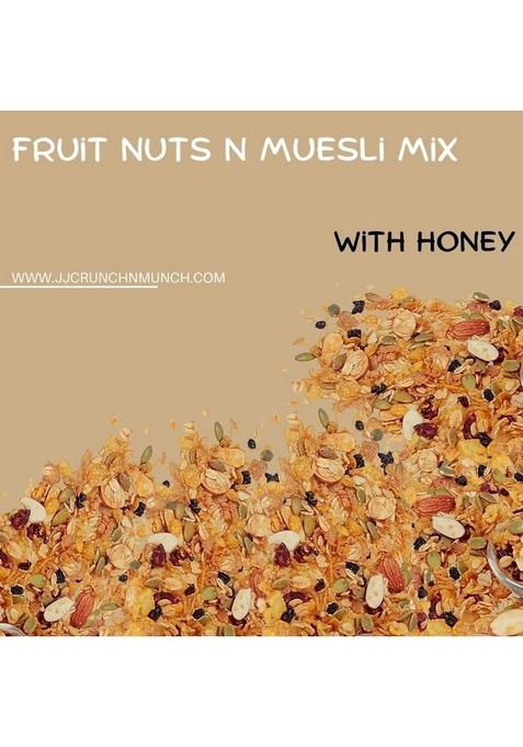 J J Crunch N Munch Muesli 21% Fruit, Nut & Seeds Millet & More (Each 250G) 5 Grains | Cereals For Breakfast Rich In Wholegrain, Crunchy Multigrain Protein, Source Of Fibre (Pack Of 2)