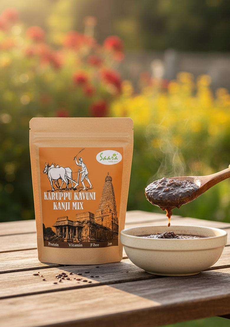 Vs Products Black Kavuni Porridge Mix, 400G, Karuppu Kavuni Kanji Mix, Fibre And Protein Rich, For Diabetes Care, 400G - Indya