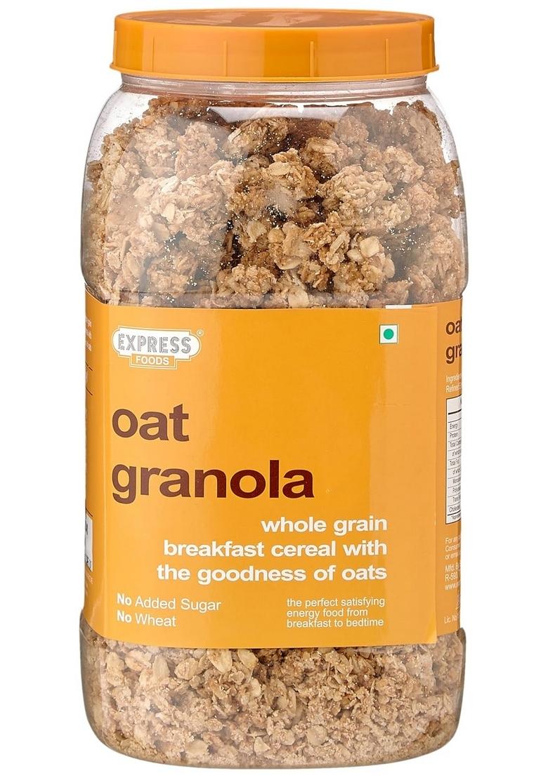 Express Foods Chocolate Granola Breakfast Cereal, 1Kg & Oat Granola Breakfast Cereal, 1Kg Combo