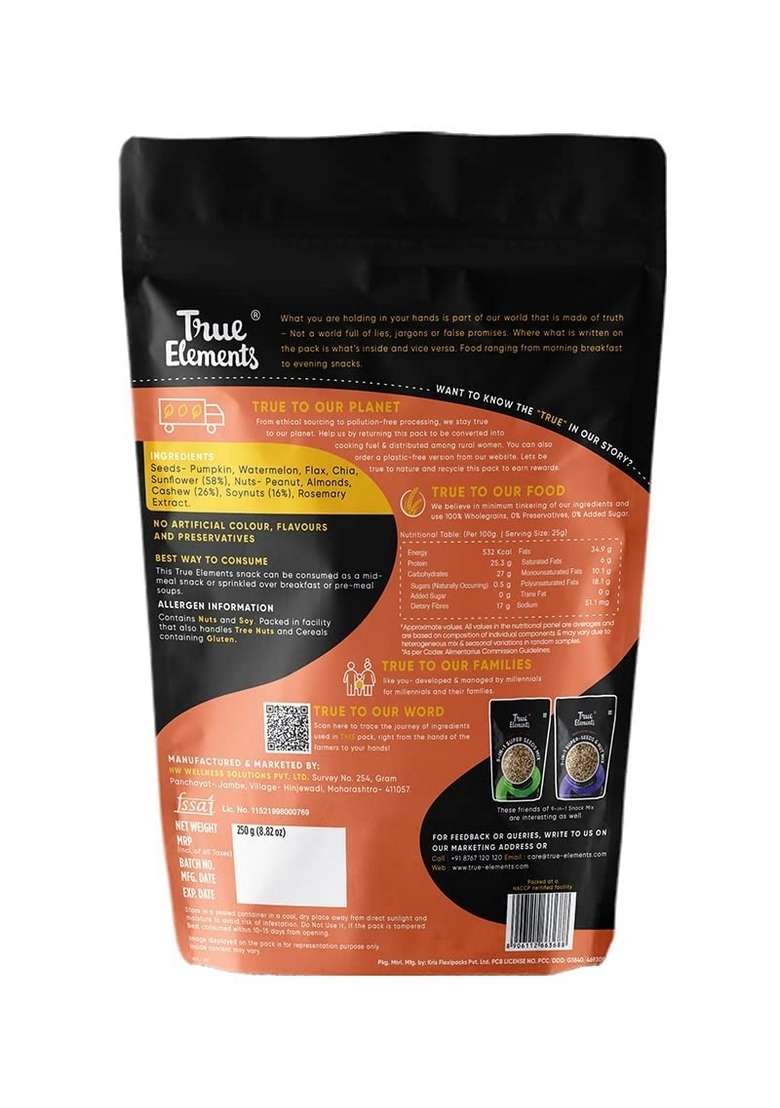 True Elements 9 In 1 Snack Mix 250G Multigrain Oats 500G Goodness Of Rolled 50 Millets Jowar Quinoa Ragi Flakes - Indya