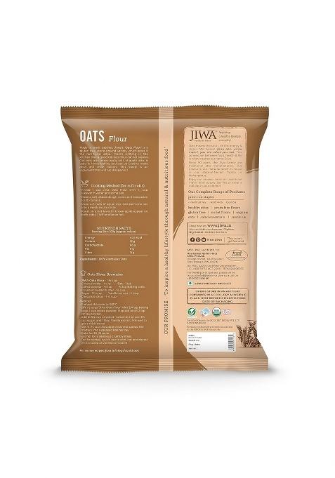 Jiwa Healthy By Nature Oats Flour, 900 G (Gluten Free) & Jiwa Healthy By Nature, Organic Bajri Flour, 1 Kg