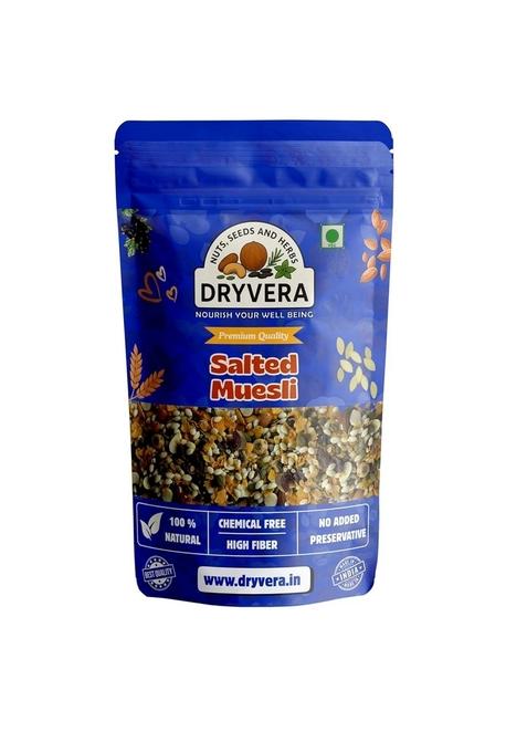 Dryvera Salted Muesli, High Fibre & Protein Mix With Almonds, Corn Chips, Pumpkin Seeds (400)