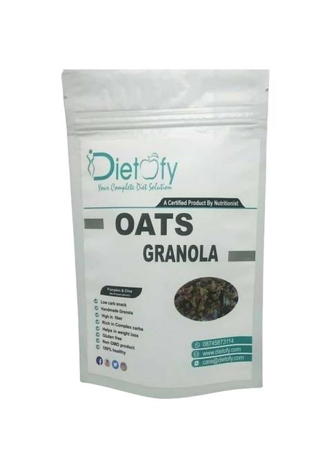 Dietofy Oats Granola 150G - (Pumpkin & Chia Seeds) - Handmade Gluten-Free Cereal With High Fiber - Low-Carb, No Preservatives, Supports Weight Management
