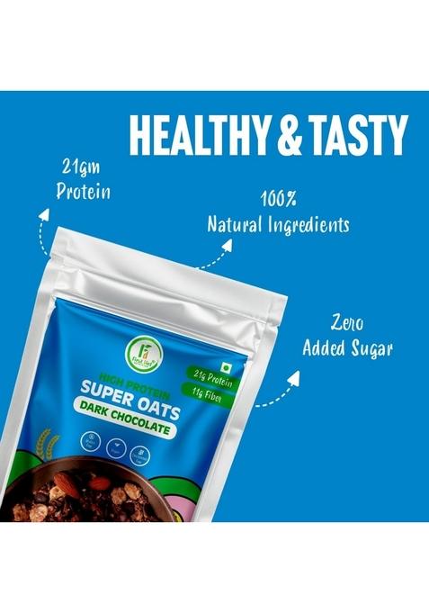 First Diet Nutrition Dark Chocolate High Protein Oats | 100% Natural | Energy Boosting Breakfast | Gym & Fitness Meal | No Refined Sugar | 1Kg