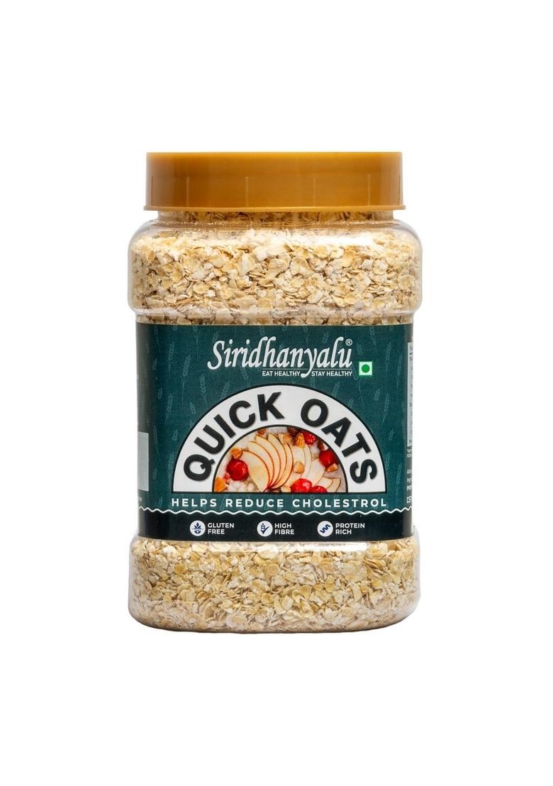 Siridhanyalu Natural Quick Oats | High Fibre, Gluten Free, No Preservatives, Vegan (Pack Of 2, 450Gm Each)