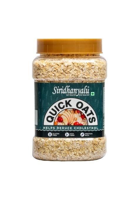 Siridhanyalu Natural Quick Oats | High Fibre, Gluten Free, No Preservatives, Vegan (Pack Of 2, 450Gm Each)