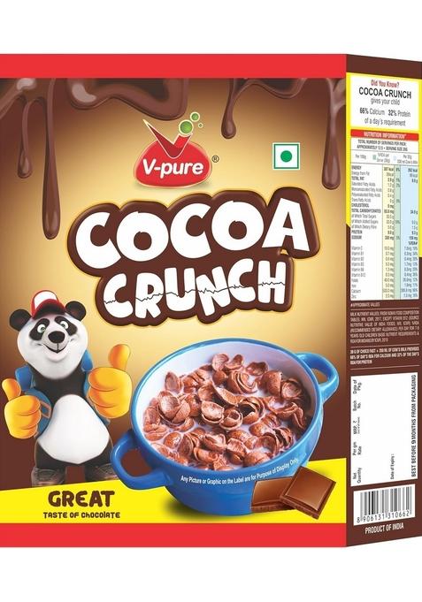Vpure Cocoa Crunch Breakfast Cereal Great Chocolate Taste, Whole Grain, Crunchy Morning Cereal For Kids And Adults, 250G (250G)