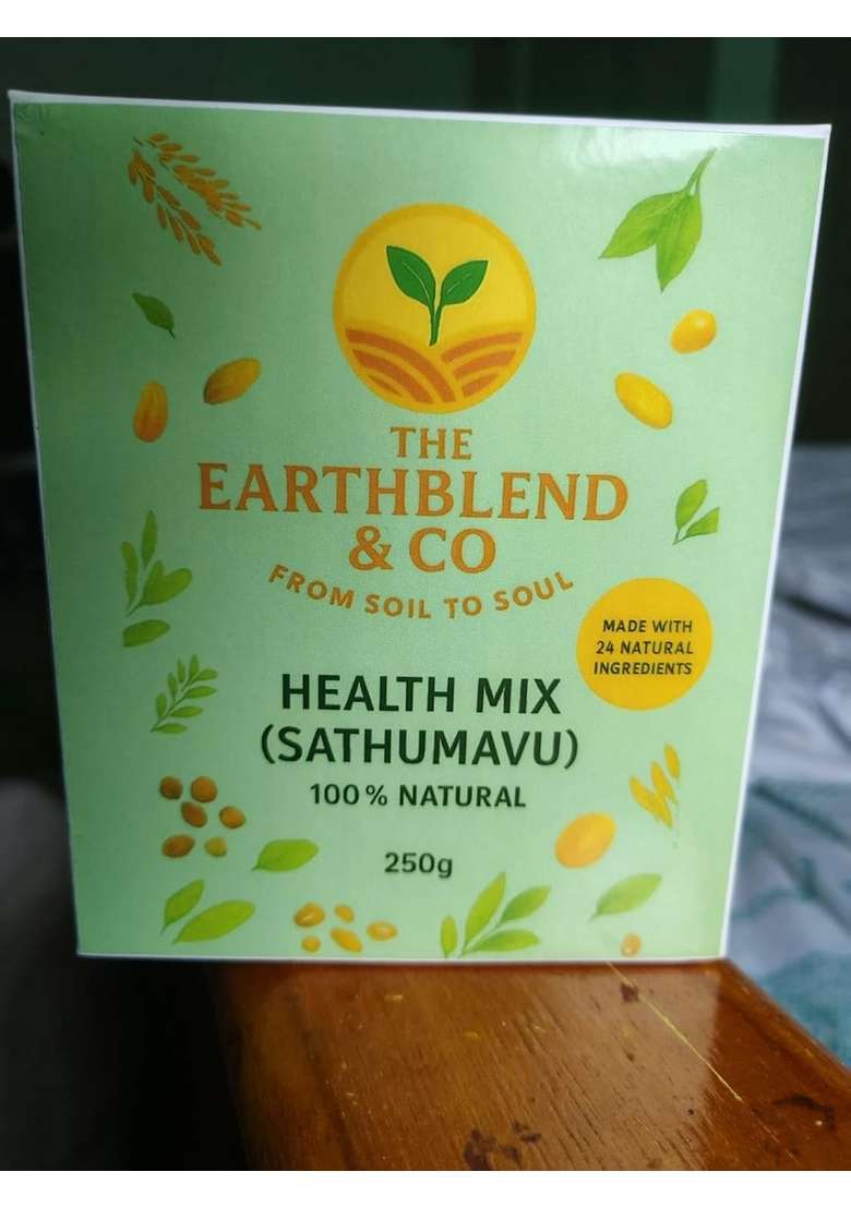 The Earthblend & Co Health Mix Sathumavu, 100% Natural With 24 Natural Ingredients, 250G Powder - Indya