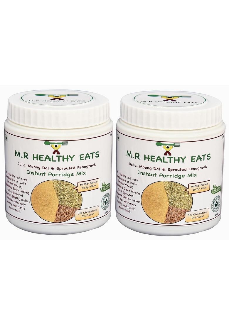 M.R Healthy Eats- Organic Dalia, Moong & Sprouted Fenugreek Mix In Eco Friendly Tins (Pack Of 2) 400G Each