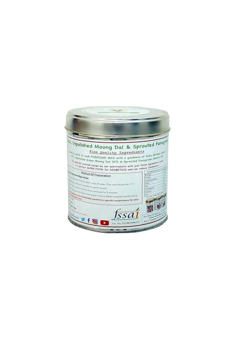M.R Healthy Eats- Organic Dalia, Moong & Sprouted Fenugreek Mix In Eco Friendly Tins (Pack Of 2) 400G Each