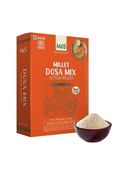 Mil8 Little Millet Dosa Mix - 300G | Ready To Cook| Light & Delicious |Kutki/Samai/Same/Samulu/Chama Nutritious Dosa Mix | Healthy Breakfast | Protein-Rich |Authentic South Indian Taste