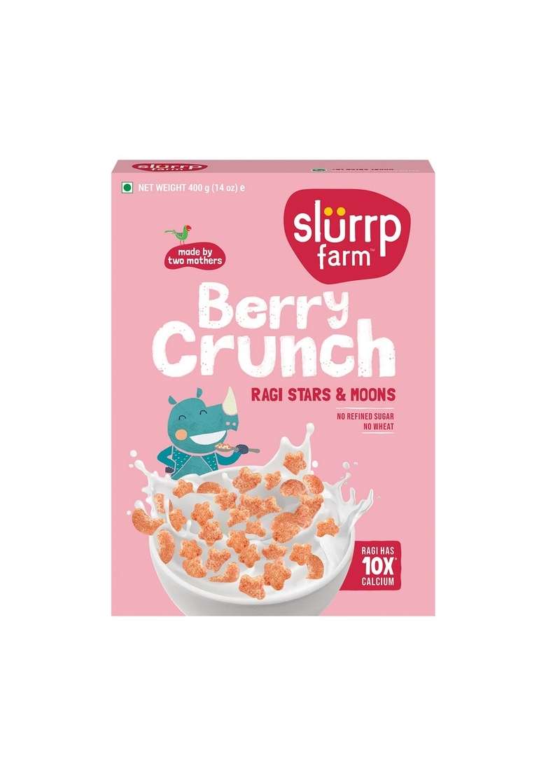 Slurrp Farm Berry Crunch Strawberry Cereal| 400 G Millet Dosa Instant Mix 150G Pack Of 2 - Indya