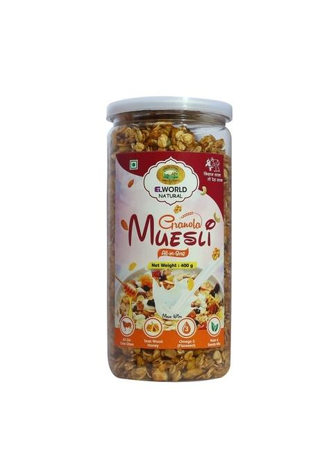 Elworld Agro & Organic Food Products Natural Granola Muesli 400G