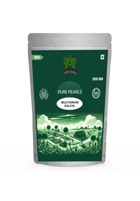 Purepearls Multigrain Daliya 500G – High-Fiber Mixed Grain Porridge | Wholesome Breakfast With Wheat, Millet & Pulses | Multigrain Daliya 500 Gram